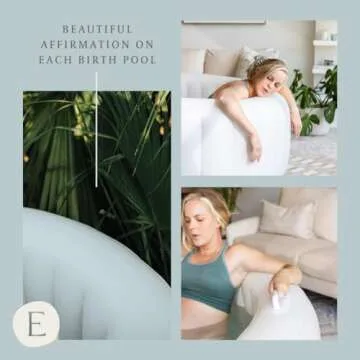 Earthside Birth Pool Comfort for Home Water Birth Kit | Doula & Midwife Approved in Marshmallow White I Portable and Easy to Set up with a Capacity for 127 Gallons