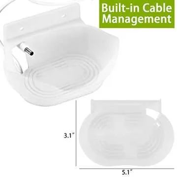 2 Pack Wall Mount Compatible with Google Nest Audio Speaker,Built in Cord Management Easy Install,Stable Stand Google Nest Audio Smart Speaker Holder Accessories for Space-Saving, White