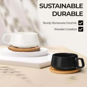 MIAMIO Ceramic Tea Cups – Perfect for Coffee Lovers