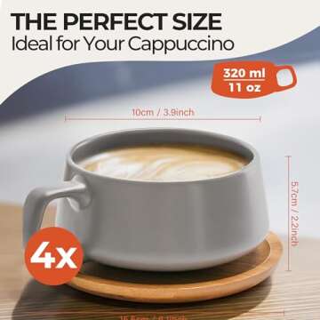 MIAMIO Ceramic Tea Cups – Perfect for Coffee Lovers