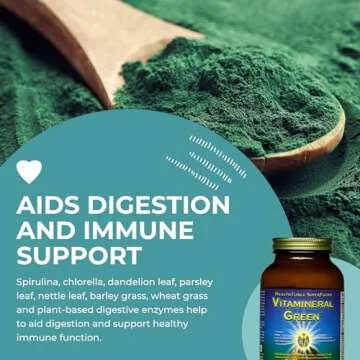 HealthForce SuperFoods Vitamineral Green - Mineral Supplement for Immune & Thyroid Support - Green Powder Supplement with Ingredients from The Land - Gluten-Free & Vegan - 150 Grams