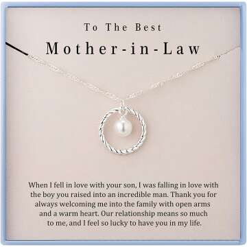 Mother in Law Necklace - Sterling Silver Holiday Gift