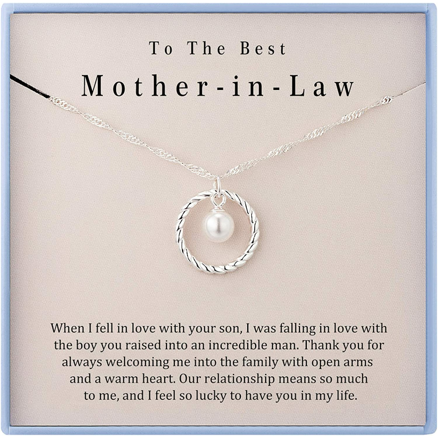 Mother in Law Necklace - Sterling Silver Holiday Gift