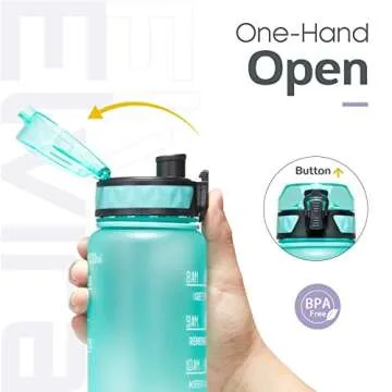 Elvira 32oz Motivational Water Bottle for Daily Hydration