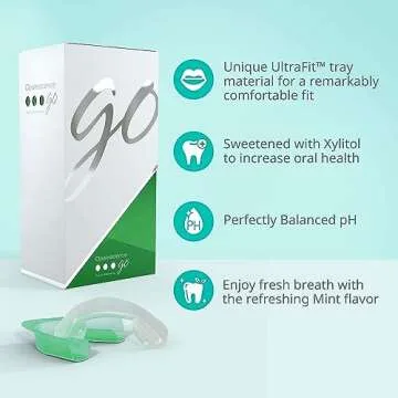 Opalescence Go 10% - Prefilled Teeth Whitening Trays Kit (10 Treatments) - 10% Hydrogen Peroxide - Mint Made by Ultradent Products. Go Teeth Whitening Kit -Mint- GO10-5193-1