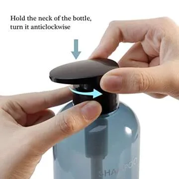 Yeeco Shampoo Pump Bottle Set - Refillable, Leak-Proof