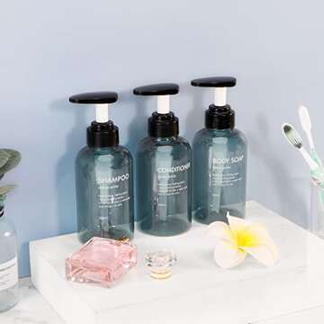 Yeeco Shampoo Pump Bottle Set - Refillable, Leak-Proof