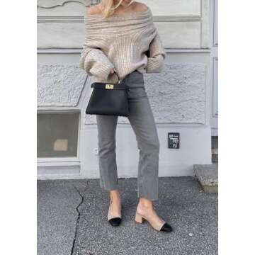 LETSVDO Womens Off Shoulder Pullover Sweaters Knitted Plus Size Dolman Sleeve Casual Oversized Loose Tunic Slouchy Sweaters Apricot