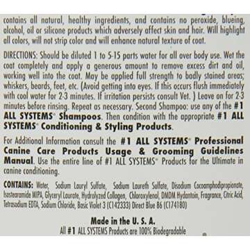Whitening Shampoo for Dogs & Cats - All Systems 1-Gallon