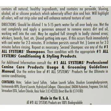 Whitening Shampoo for Dogs & Cats - All Systems 1-Gallon