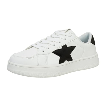 Niluber Star Sneakers for Women - Comfy Trendy Cushioned Sneakers in Various Colors