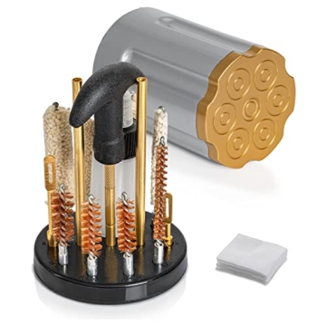 Wild Shot Cylinder Shaped Gun Cleaning Kit for Pistols - .22, .357, .40, and 9mm Calibers