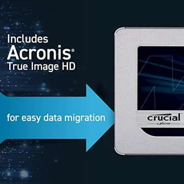 Crucial MX500 4TB SSD - Speed and Security Combined
