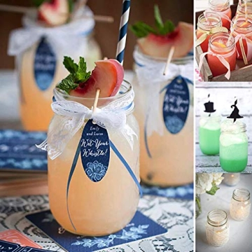 QAPPDA Mason Jars 12 oz Set for Canning & Kitchen Storage