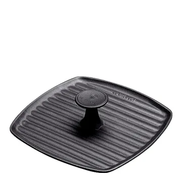 Le Creuset Enameled Cast Iron Panini Press, 9" in Licorice | Perfect for Grilling!