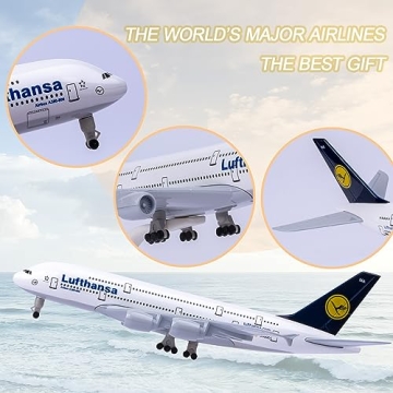 Buy Lufthansa A380 1:300 Scale Metal Model Airplane