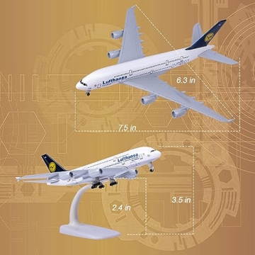 Buy Lufthansa A380 1:300 Scale Metal Model Airplane
