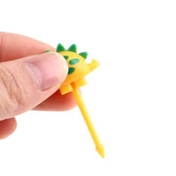 Aibulala 1Set(24pcs) Dinosaur Fruit Fork Animal Food Picks for Kids Mini Animal Cartoon Food Picks Cute Food Fruit Fork Picks for Cake Dessert Cupcake Pastry Party Supply