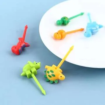 Aibulala Dinosaur Fruit Forks Set - Fun Food Picks For Kids