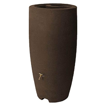 Stylish Algreen Athena 80 Gallon Plastic Rain Barrel for Eco-Friendly Water Collection