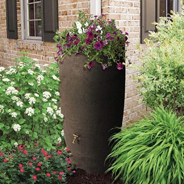 Algreen Athena Rain Barrel 80 Gallon Stylish Garden Accessories