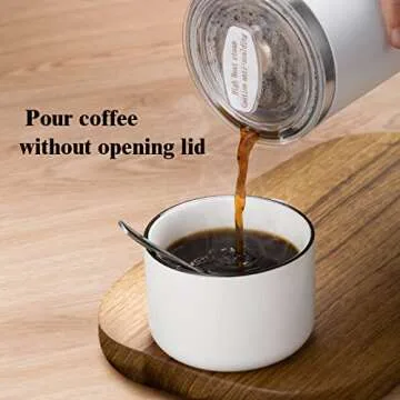 iMiGoo Dual Brew Electric 8oz Coffee & Tea Percolator, 17oz Boil Water, Keep Warm, Portable Multi-Functional Stainless Steel Pot for Home/Office/Camping