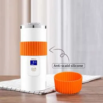 iMiGoo Dual Brew Electric 8oz Coffee & Tea Percolator, 17oz Boil Water, Keep Warm, Portable Multi-Functional Stainless Steel Pot for Home/Office/Camping