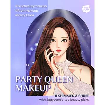 AMTS webtoon True Beauty Makeup liquid glitter eyeshadow, vegan korean eye glitter, shimmer eyeshado...