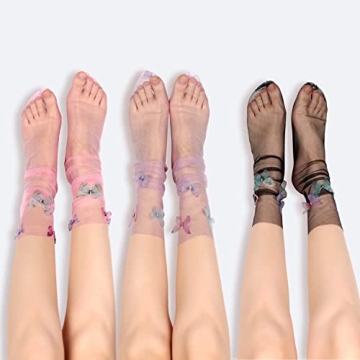 Benefeet Sox Womens Elegant Sheer Mesh Slouch Socks