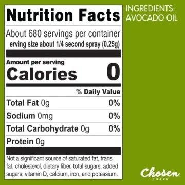 Pure Avocado Oil Spray for Healthy Cooking and Baking