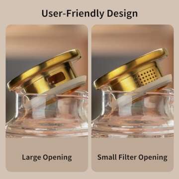 Buaic Glass Pitcher with Lid, 2 PACK 68 oz/2 Liter Vintage Water Pitcher, Clear Borosilicate Glass Water Carafe for Cold Brew, Coffee, Lemonade, Iced Tea,Beverage, Heat Resistant Water Glass Jug