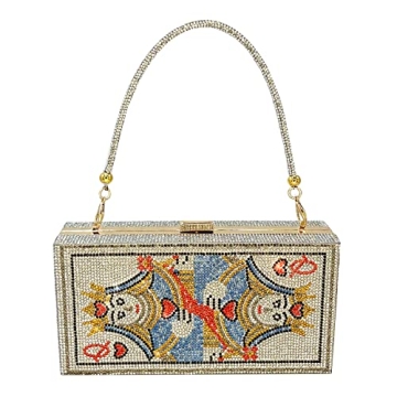 Stunning Pearl&She Diamond Women Evening Handbag Clutch - Crystal Purse for All Occasions