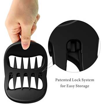 KITCHENDAO Meat Shredder Claw, Fully Solid to Create Strongest BBQ Meat Forks, Lock Mechanism for Sa...