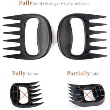 KITCHENDAO Meat Shredder Claw, Fully Solid to Create Strongest BBQ Meat Forks, Lock Mechanism for Safe Storage, BPA Free, Smoker Accessories for BBQ Gifts for Men & Stocking Stuffers for Men