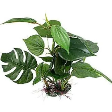 CNZ® Aquarium Fish Tank Green Lifelike Underwater Plastic Plant Aquatic Water Grass Decor (Large, 13-inch)