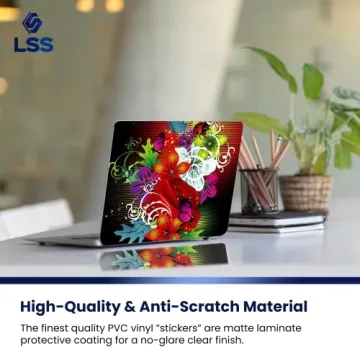 LSS 17-19 Inch Laptop Skin - Colorful Floral Design