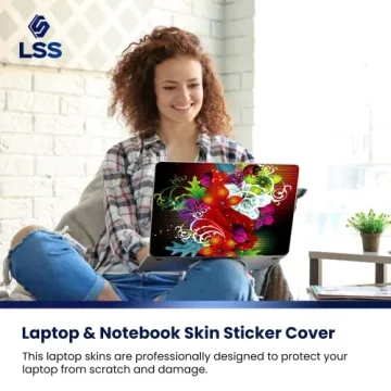 LSS 17-19 Inch Laptop Skin - Colorful Floral Design