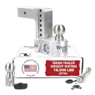 Weigh Safe Adjustable Trailer Hitch Ball Mount - 6" Drop Hitch for 2.5" Receiver w/ 2 pc Keyed Alike...