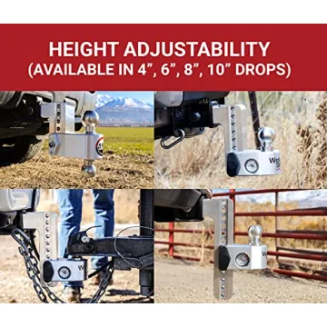 Weigh Safe Adjustable Trailer Hitch with Built-in Scale