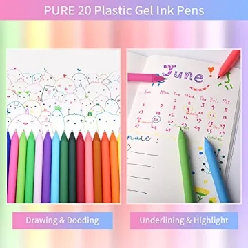 Retractable Gel Pens 20 Assorted Colors for Creativity