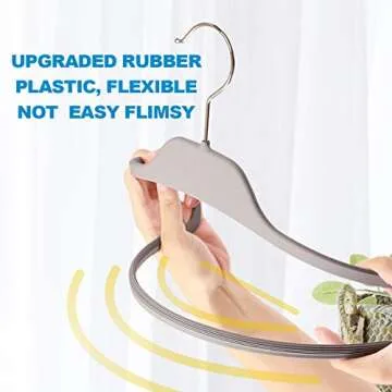 ELONG HOME Non-Slip Rubberized Hangers - 30 Pack for All Clothes