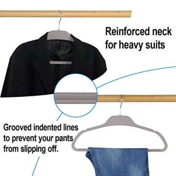 ELONG HOME Non-Slip Rubberized Hangers - 30 Pack for All Clothes