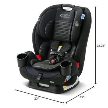 Graco TriRide 3-in-1 Reclining Car Seat, Clybourne - Rear & Forward Facing Car Seat, Highback Booster, Adjustable Headrest