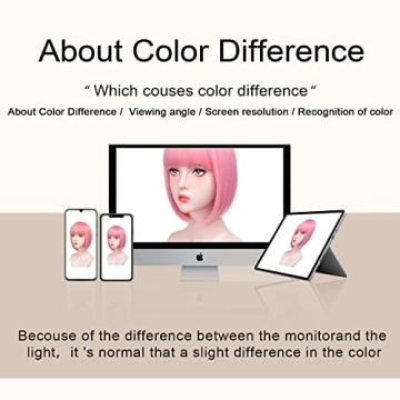 Trendy Pink Bob Wig - Stylish Synthetic Hair for All