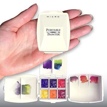 Micro Portable Watercolor Palette for Artists on the Go