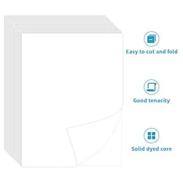 YINUOYOUJIA 100 Sheets White Cardstock 8.5 x 11" Thick Paper, 250gsm/92lb Construction Paper for Crafts,Card Making,Invitations,Printing,Drawing,Scrapbook Supplies.