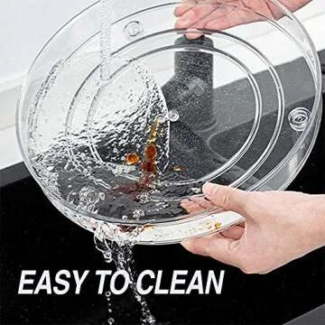 Lazy Susan Turnable Cabinet Organizer, Multifunctional 2 Tier 360 Rotating Clear Cabinet Organizer Large Spinning Spice Containers Cosmetic Can Organizers for Kitchen Pantry Bathroom