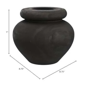 White Oak Village - Black Paulownia Wooden Vase, Rustic Home Decor, Modern Farmhouse, Vintage, Shelf Décor, Coffee Table Décor, Bookshelf, Wood Vase for Decor, Mantle, Entryway, Centerpiece