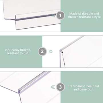 DOITOOL Clear Acrylic Purse Display Stand Holder Wallet Stand 2 Tier Handbag Purse Display Stand Glasses Holder Jewelry Display Riser Shelf for Home Decoration and Organizer