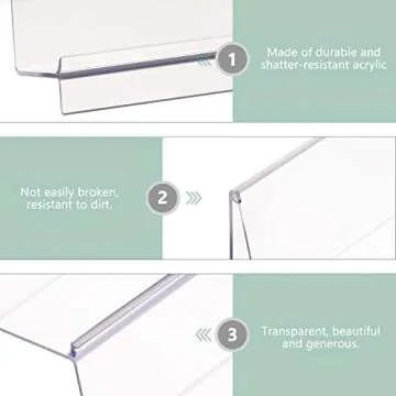 DOITOOL Clear Acrylic Purse Display Stand Holder Wallet Stand 2 Tier Handbag Purse Display Stand Glasses Holder Jewelry Display Riser Shelf for Home Decoration and Organizer